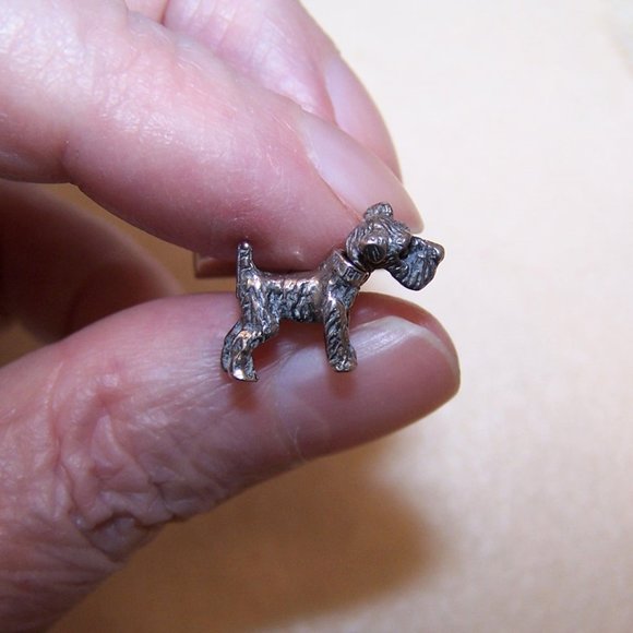 Sterling Silver Cufflinks - Terrier Fronts | Mechanical Heads that Turn - Picture 5 of 9